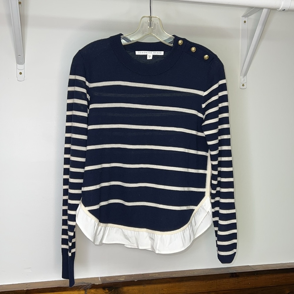 Veronica Beard Ollie Ruffle Hem‎ Sweater- M